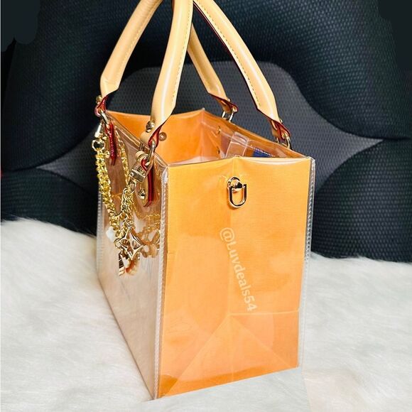 Louis Vuitton Vibrant Orange Tote Small Size 8.5" x 7"x4" - Picture 4 of 5